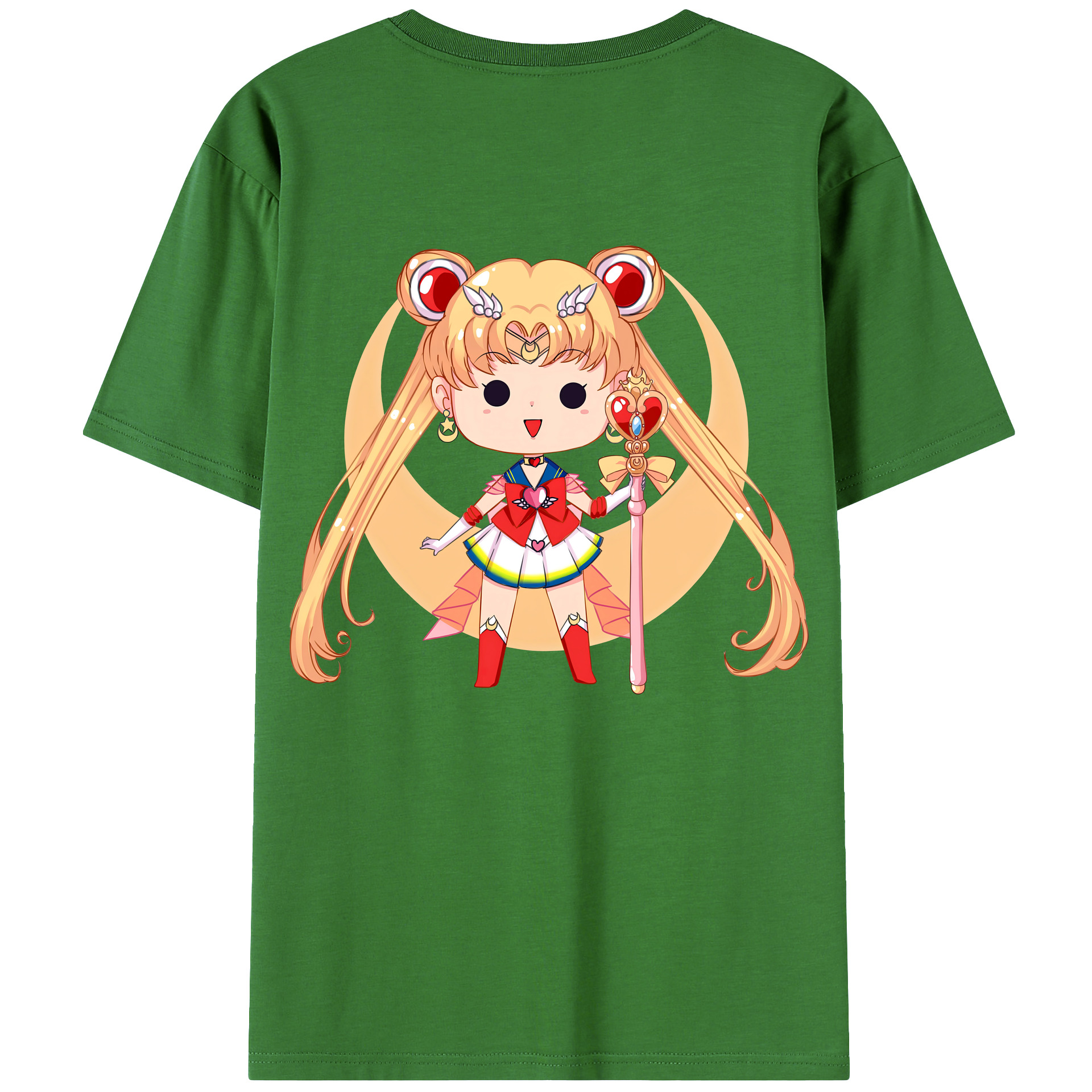 （画像用） 美少女戦士セーラームーン 月野 うさぎ つきの うさぎ Sailor Moon Tsukino Usagi レディース半袖Tシャツ(バックプリント)